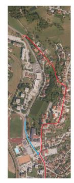 ENOSMERNI PROMET: RDEČA LINIJA PROMET ŠENTJUR - DOLE, MODRA ČRTA DOLE - ŠENTJUR 